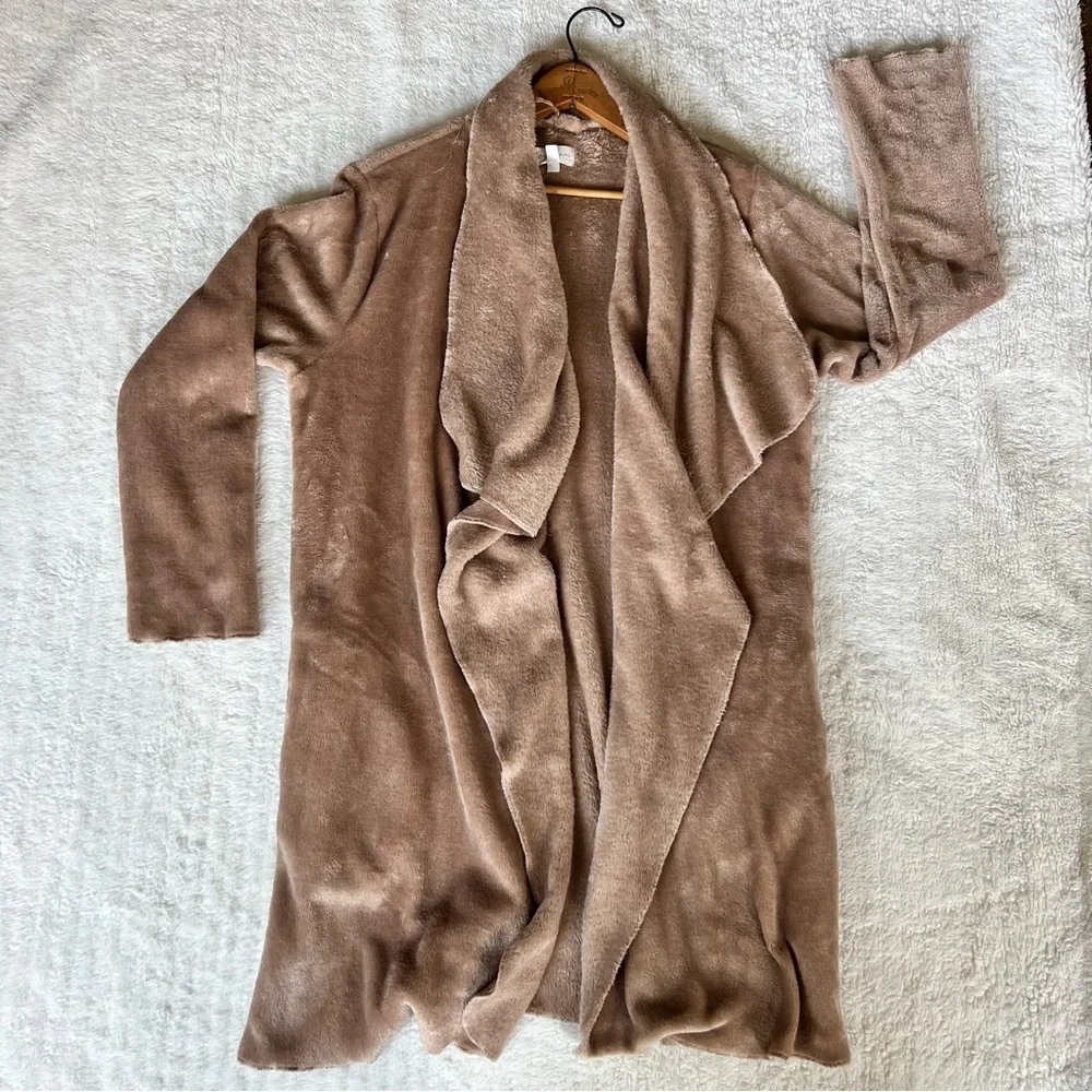 Daydream by Berkshire Home Cozy Robe Women Size S/M Tan Long Sleeves - Picture 6 of 10